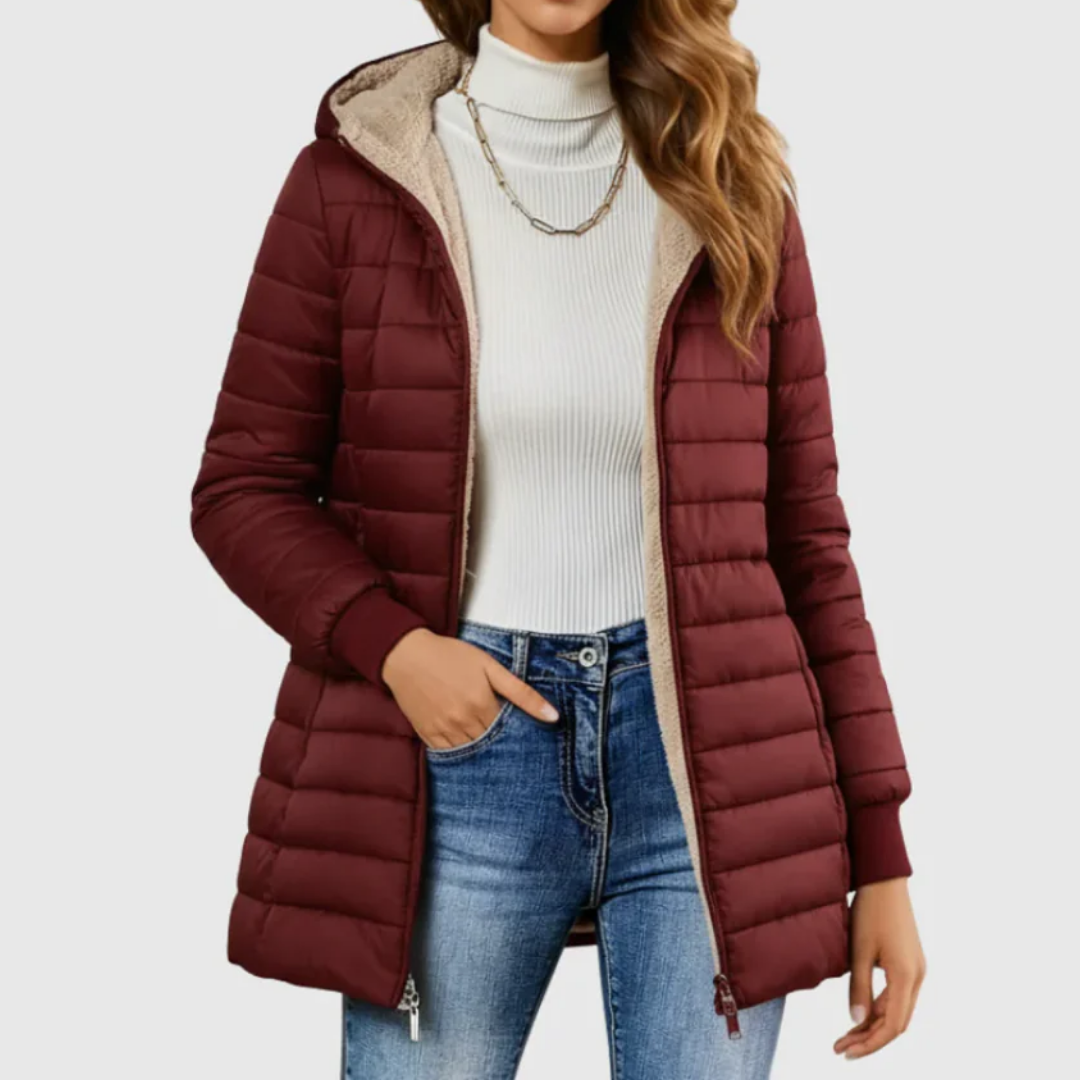 Severina | Cappotto Foderato in Sherpa