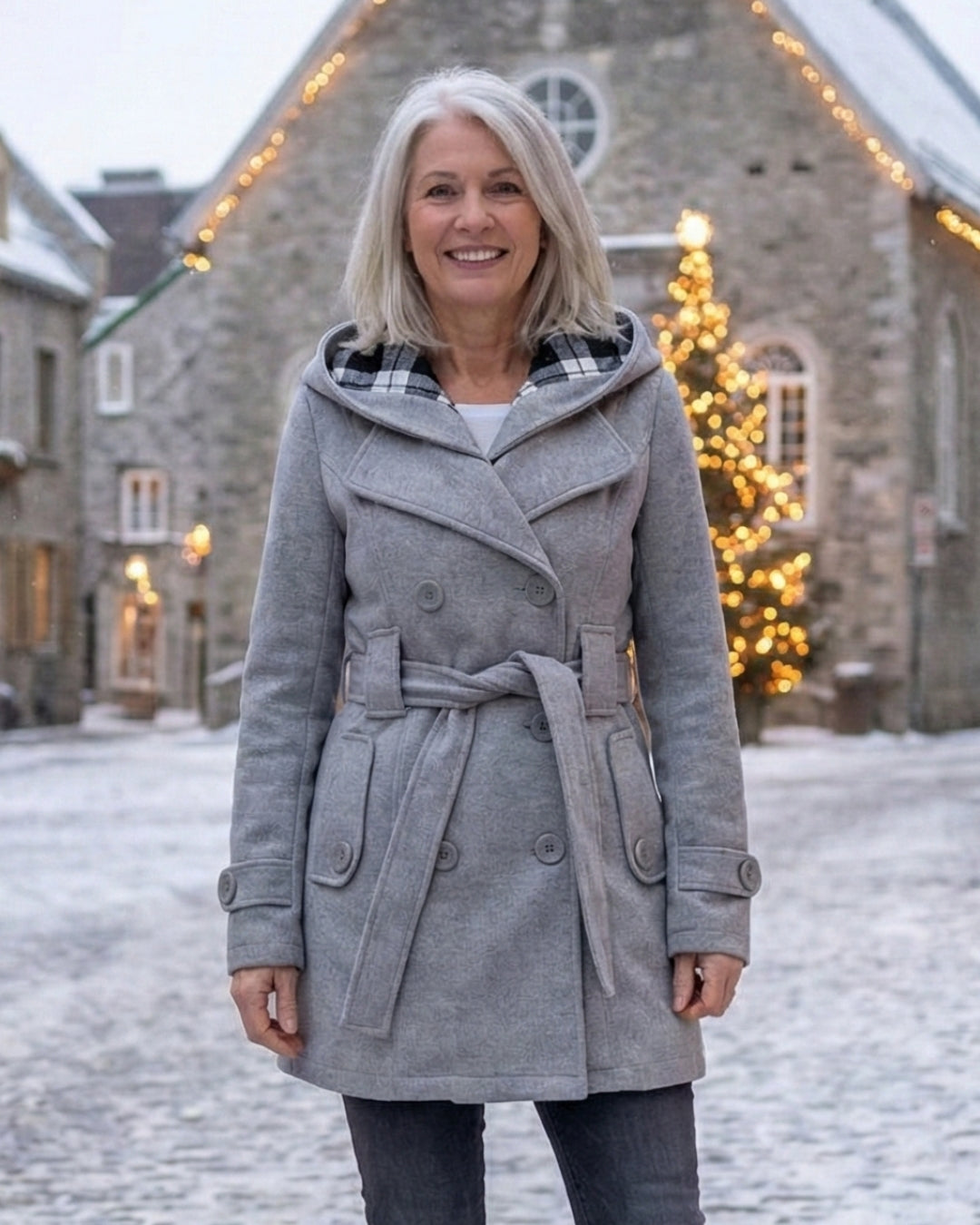 Zelinda | Cappotto in Lana a Quadri