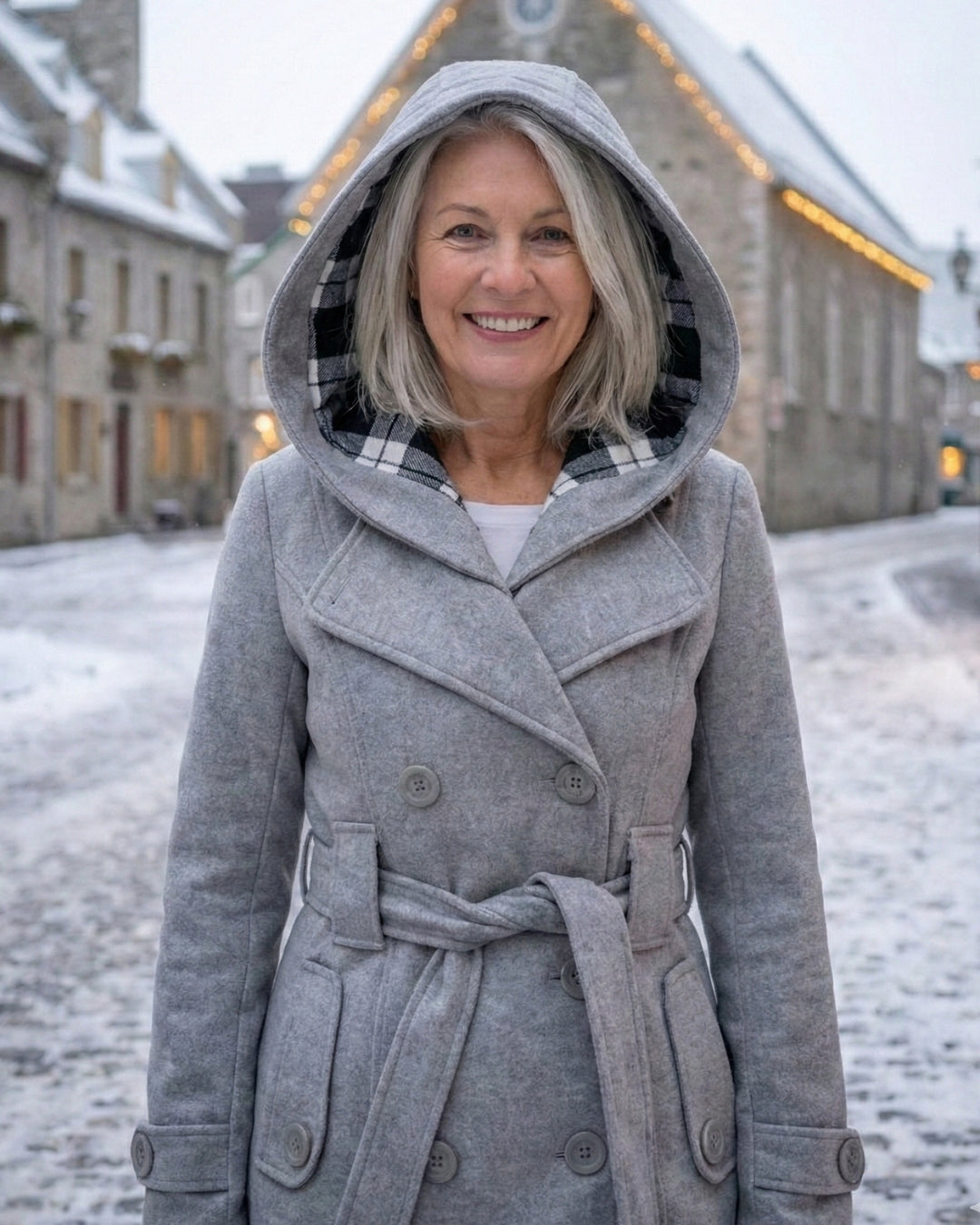 Zelinda | Cappotto in Lana a Quadri