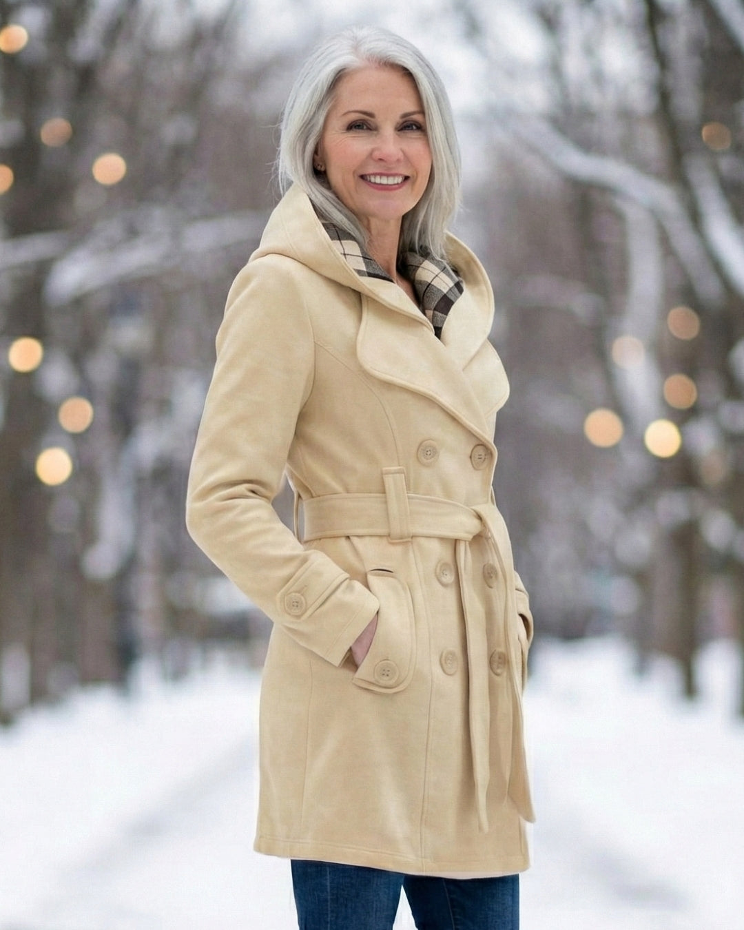 Zelinda | Cappotto in Lana a Quadri
