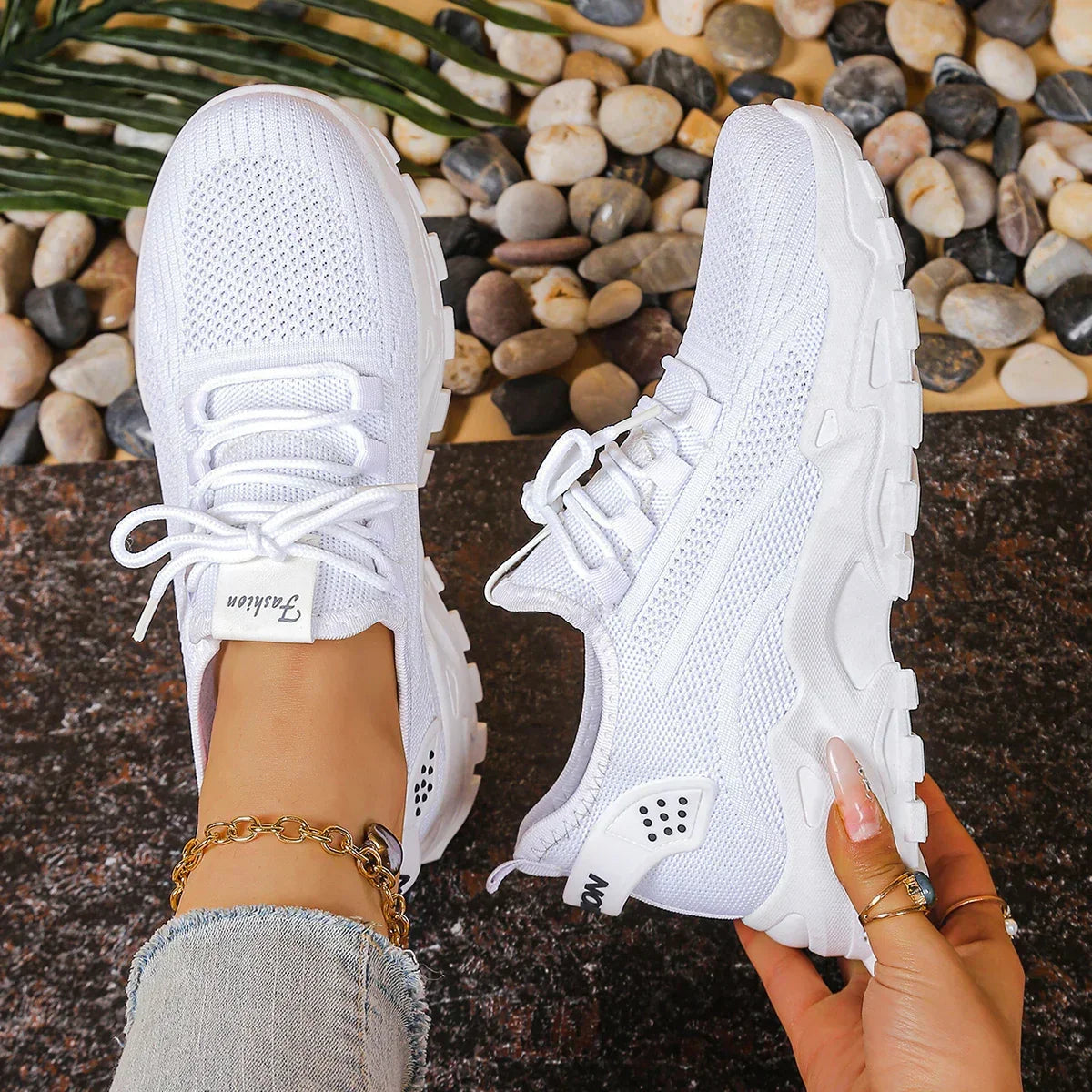 Altezza | Sneakers Platform Bianche