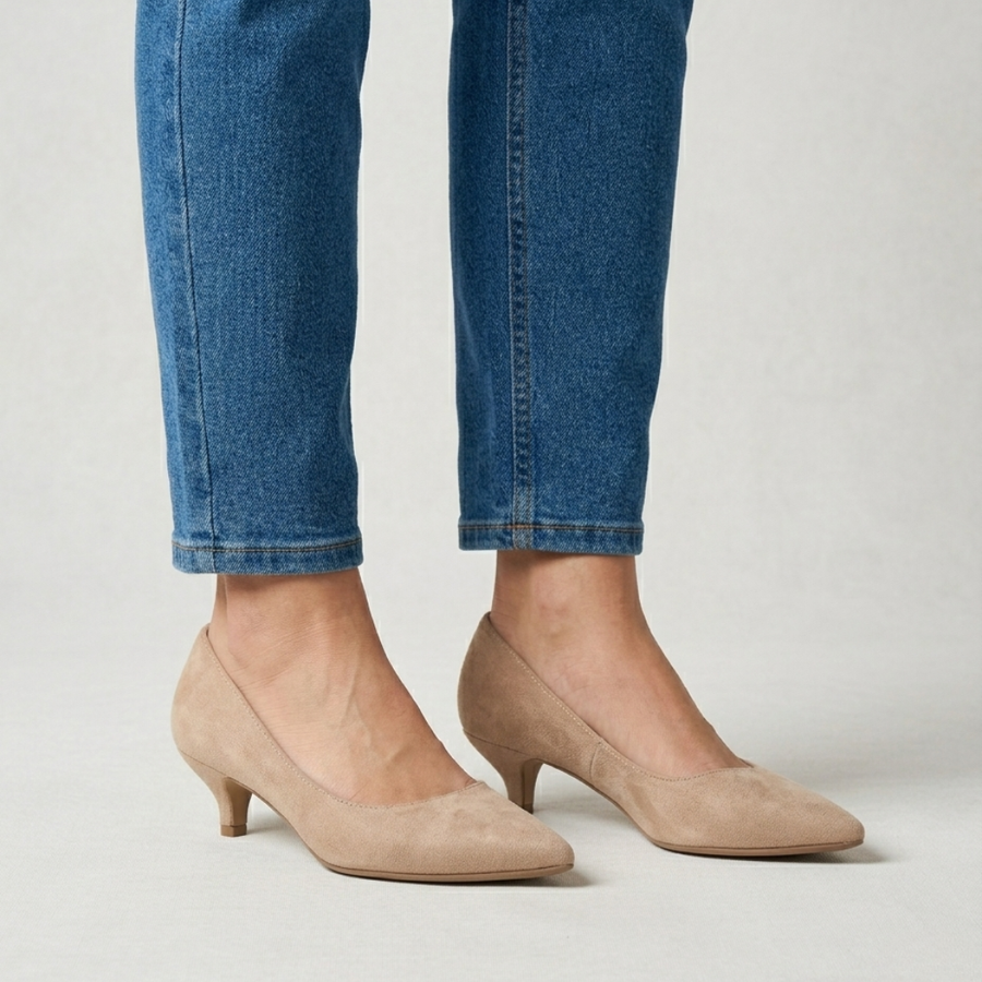Victorie | Kitten Heel Camoscio