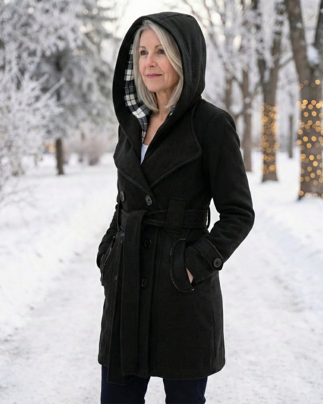 Zelinda | Cappotto in Lana a Quadri